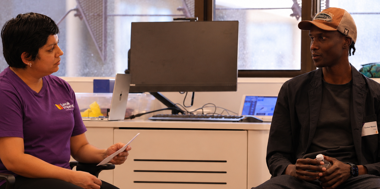 Aruna Venkatachalam mentoring a founder one-on-one